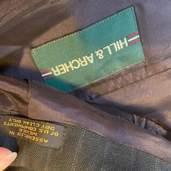 Hill & Archer Mens 2 Buttons Blazer Jacket Black Size 40R Pockets - Picture 3 of 8